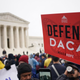 Immigration rights activists took part in a rally in front of the U.S. Supreme Court in Washington, DC, on November 12, 2019